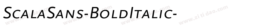 ScalaSans-BoldItalic字体转换
