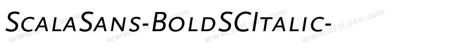 ScalaSans-BoldSCItalic字体转换
