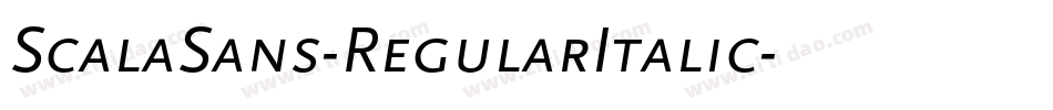 ScalaSans-RegularItalic字体转换
