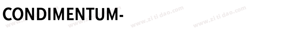 CONDIMENTUM字体转换