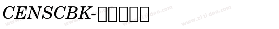 CENSCBK字体转换