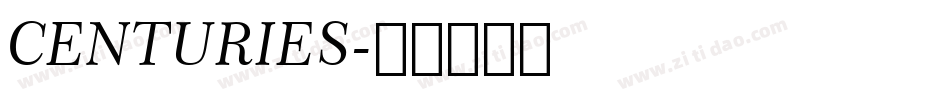 CENTURIES字体转换
