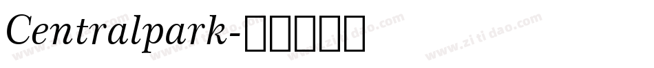 Centralpark字体转换