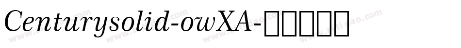 Centurysolid-owXA字体转换