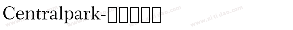 Centralpark字体转换