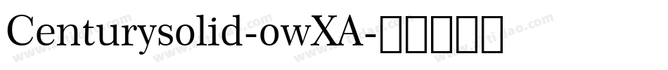Centurysolid-owXA字体转换