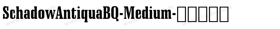 SchadowAntiquaBQ-Medium字体转换