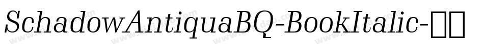 SchadowAntiquaBQ-BookItalic字体转换