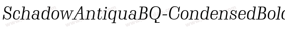 SchadowAntiquaBQ-CondensedBold字体转换