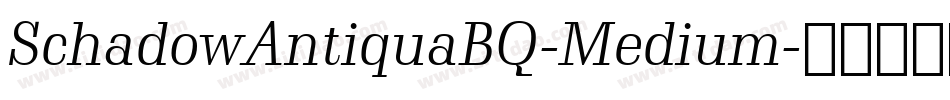 SchadowAntiquaBQ-Medium字体转换