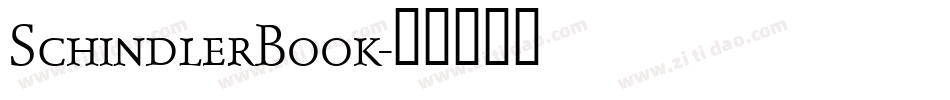 SchindlerBook字体转换