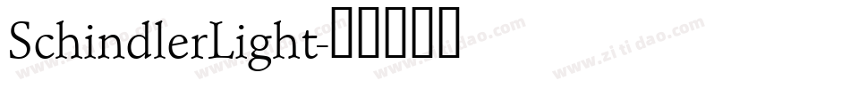 SchindlerLight字体转换