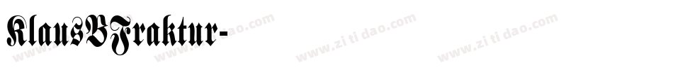 KlausBFraktur字体转换