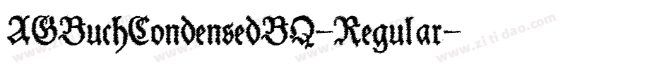 AGBuchCondensedBQ-Regular字体转换