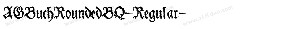 AGBuchRoundedBQ-Regular字体转换