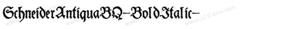 SchneiderAntiquaBQ-BoldItalic字体转换