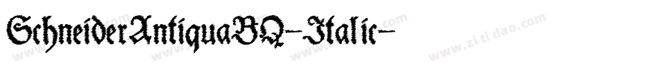 SchneiderAntiquaBQ-Italic字体转换