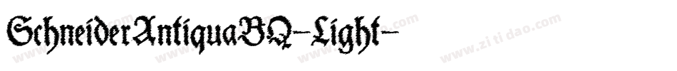 SchneiderAntiquaBQ-Light字体转换