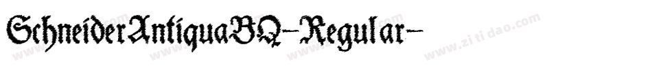 SchneiderAntiquaBQ-Regular字体转换