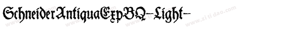SchneiderAntiquaExpBQ-Light字体转换