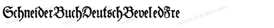 SchneiderBuchDeutschBeveledFree-jYJv字体转换