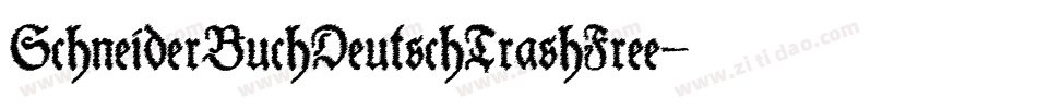 SchneiderBuchDeutschTrashFree-YlWa字体转换