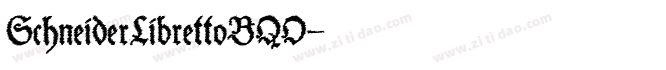 SchneiderLibrettoBQO字体转换