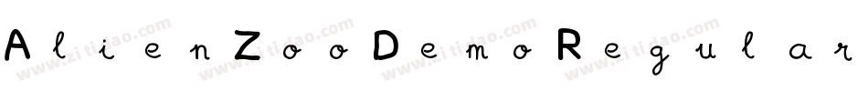AlienZooDemoRegular-nyPM字体转换
