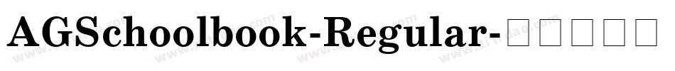 AGSchoolbook-Regular字体转换