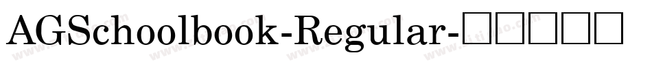 AGSchoolbook-Regular字体转换