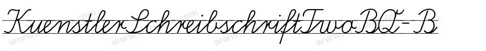 KuenstlerSchreibschriftTwoBQ-Bold字体转换
