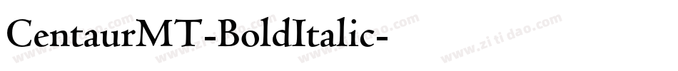 CentaurMT-BoldItalic字体转换