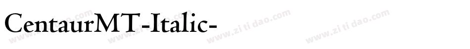 CentaurMT-Italic字体转换