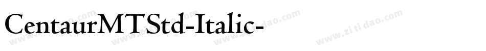 CentaurMTStd-Italic字体转换