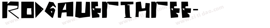 RodgauerThree字体转换