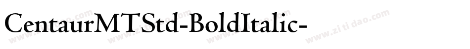 CentaurMTStd-BoldItalic字体转换