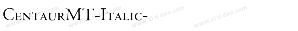 CentaurMT-Italic字体转换