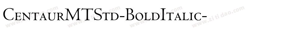 CentaurMTStd-BoldItalic字体转换