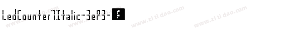 LedCounter7Italic-3eP3字体转换