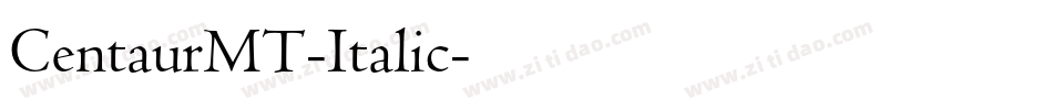 CentaurMT-Italic字体转换