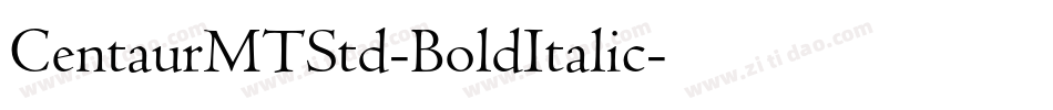 CentaurMTStd-BoldItalic字体转换