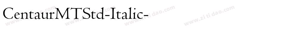CentaurMTStd-Italic字体转换
