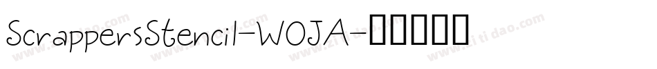 ScrappersStencil-WOJA字体转换
