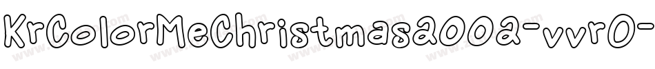 KrColorMeChristmas2002-vvrO字体转换