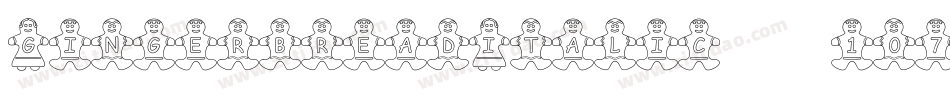 GingerbreadItalic-107v字体转换