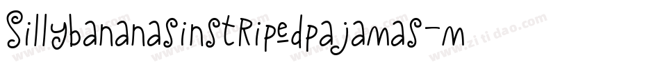 Sillybananasinstripedpajamas-mpga字体转换