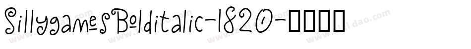 SillygamesBolditalic-1820字体转换