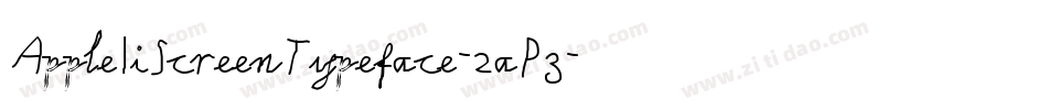 AppleIiScreenTypeface-2aP3字体转换