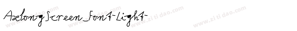 AxlongScreen_Font-Light字体转换