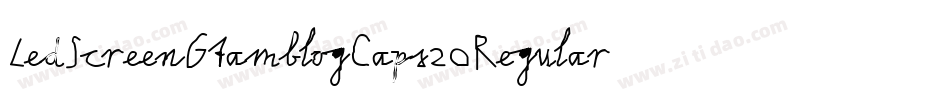 LedScreenGtamblogCaps20Regular-vP07字体转换
